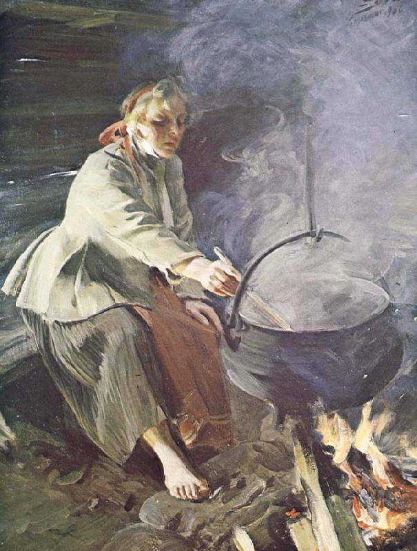 Anders Zorn i eidhuset Sweden oil painting art